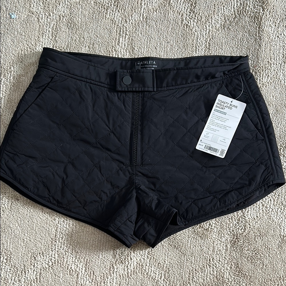Athleta Women's Black Quilted Shorts